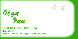 olga man business card